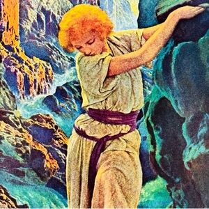 THE CANYON Orig. Vintage Print Poster Maxfield Parrish Art Deco Nouveau Artist